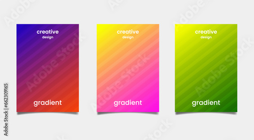A4 vector illustration of gradient background. Vibrant, pink, and green gradients. Perfect for flyer, web, poster template.