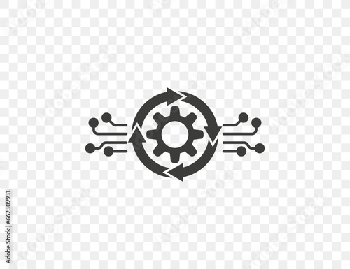 Algorithm, engineering, channel icon. Vector illustration.