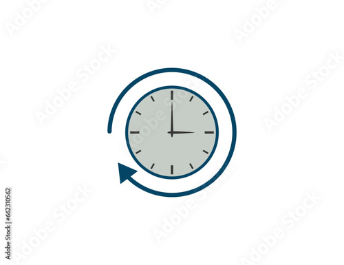 Overtime  time icon. Vector illustration.