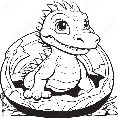 dinosaur egg coloring page