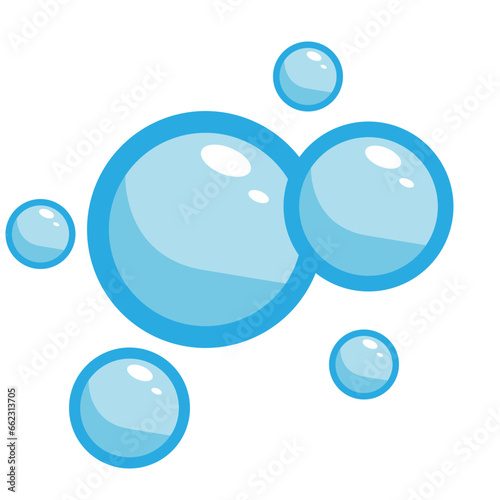Water Blue Bubble Illustration