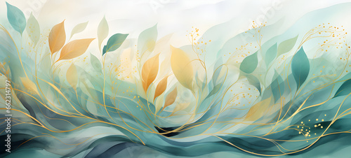 Abstract watercolor paint background by gradient deep blue color with liquid fluid grunge texture for background, banner