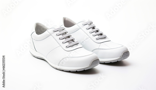 White sport shoes isolated