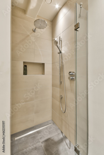a walk in shower that is very clean and ready to use for your bathroom reurrecturing