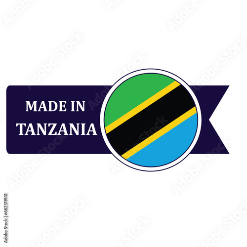 Free Download Made In Tanzania. Flag, banner icon, design, sticker - GFXLoad