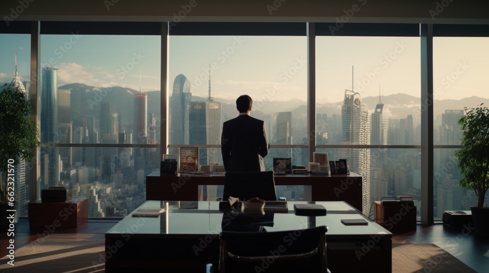A manager raises their voice at a subordinate for excessive absenteeism in a high-rise office A manager raises their voice at a subordinate for excessive absenteeism in a high-rise office