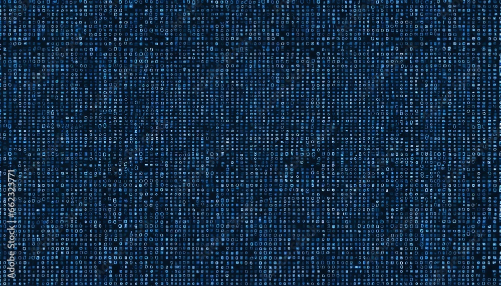 Blue digital binary data displayed on computer screen background Blue digital binary data displayed on computer screen background