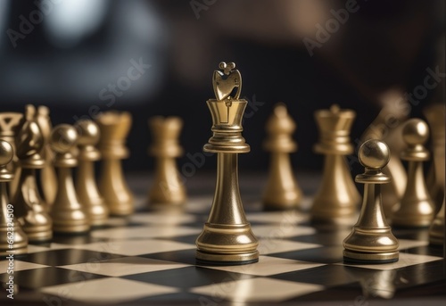 abstract concepts or ideas in the form of a chess piece on a board game for business, success, leadership, strategy, or ideas