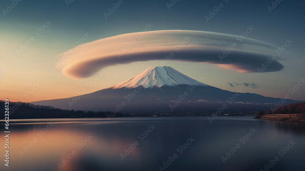 おもしろ雲と富士山10