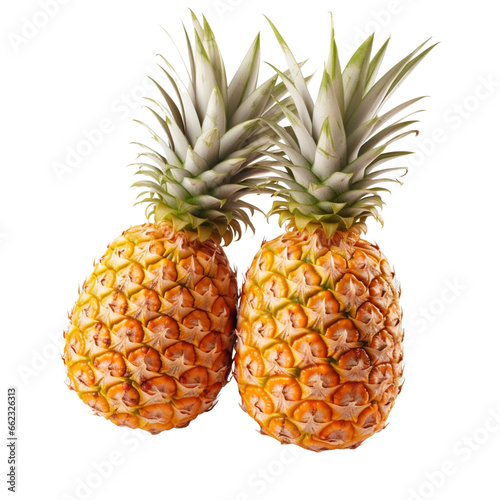 Untitled desiRipe pineapple fruits isolated on a transparent background