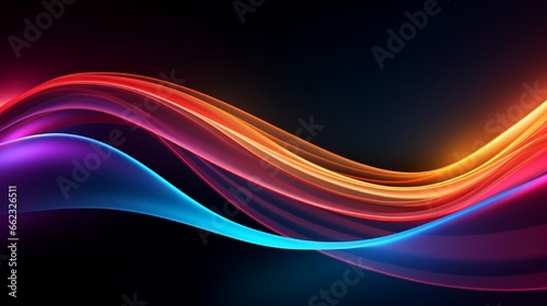 Colorful lines on a dark background