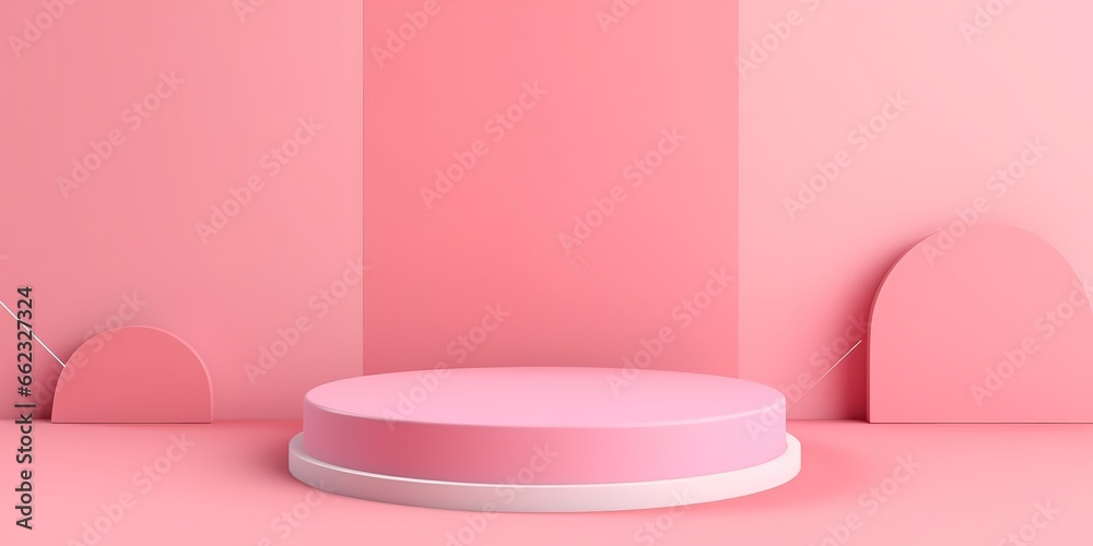 Simple podium base for your product presentation. generative AI Simple podium base for your product presentation. generative AI