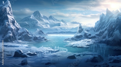 Breathtaking Frozen Landscape Game Art © Damian Sobczyk