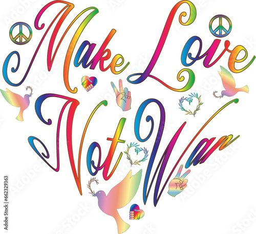 Make Love Not War Illustration