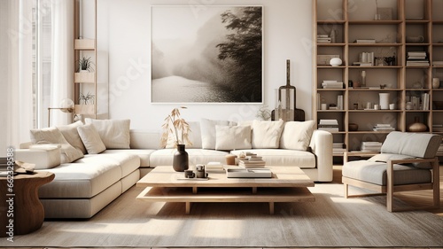 A living room showcasing Scandinavian design principles © Michael