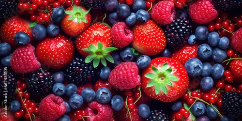 photos of fresh fruit from various variants, beautiful colors. Generative AI