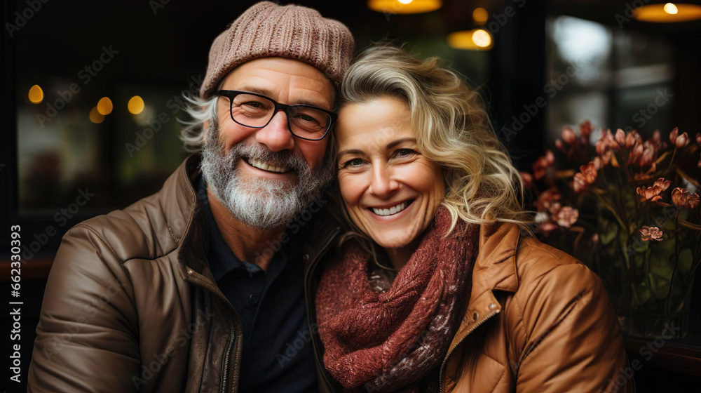 Portrait of a happy smiling couple . Happy family. AI Generative Portrait of a happy smiling couple . Happy family. AI Generative
