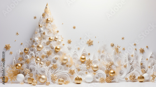 Christmas tree golden colour, Christmas, New Year