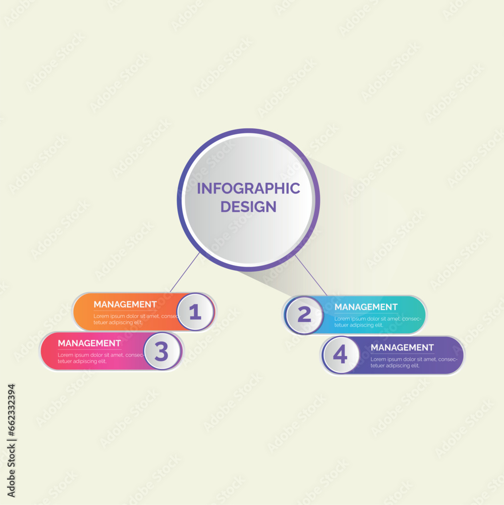 Fototapeta premium Vector modern, eye-catching, minimal and professional infographic design template.