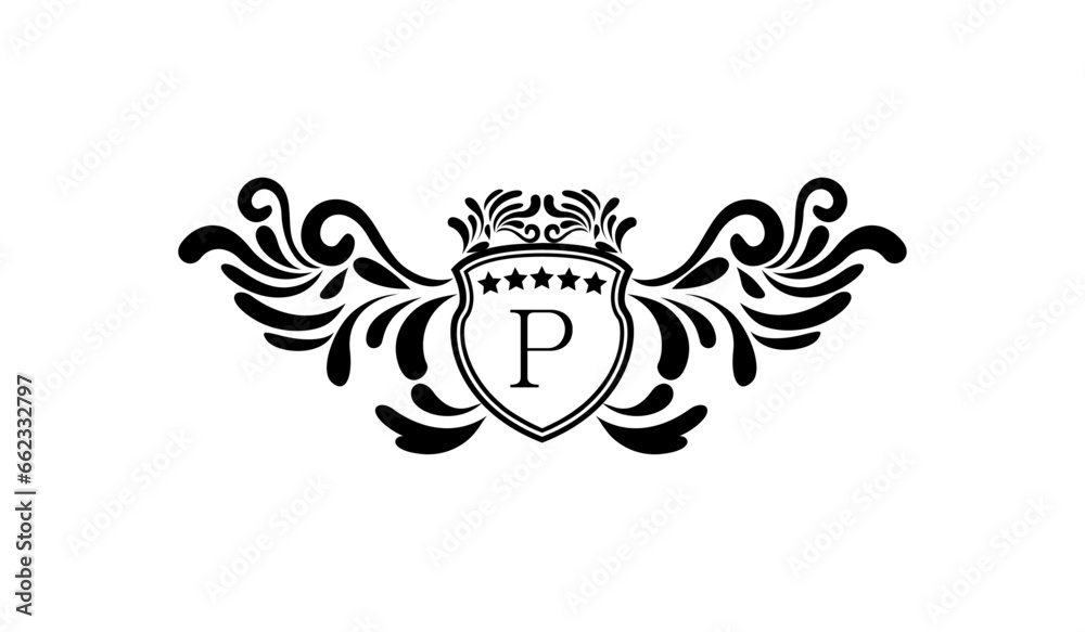 Luxury Retro Elegant Logo P Luxury Retro Elegant Logo P
