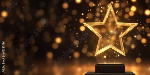 an illustration in the shape of a shining star. generative AI