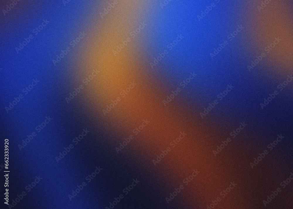 blue orange black , gradient blur with grain noise effect background trendy vintage brochure banner social or product media design