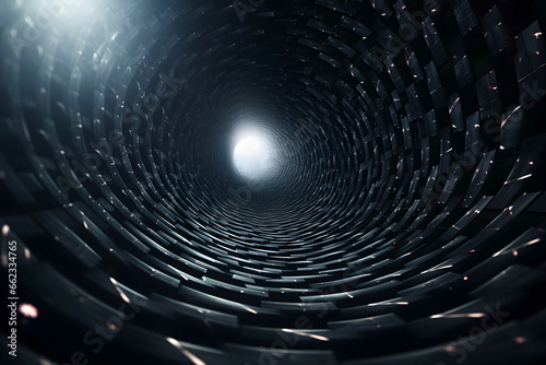 wormhole  spiral grid tunnel