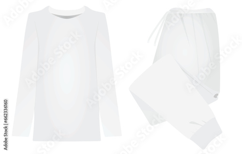 White woman base layer and bottom. vector