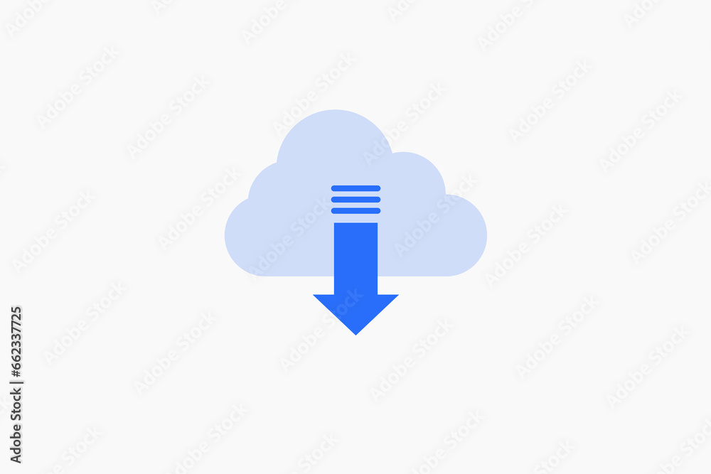 download file illustration in flat style design. Vector illustration.
