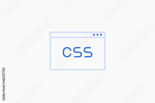 css coding illustration in flat style design. Vector illustration.
