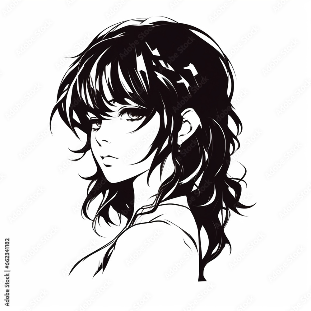 Black and white women tattoos, anime style.
Black and white women tattoos, anime style.