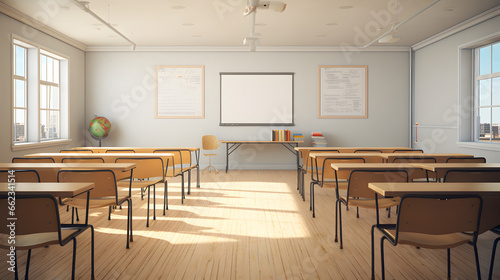 interior of a classroom