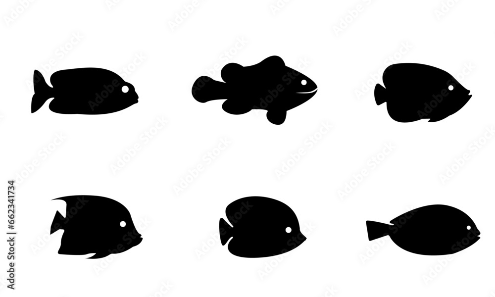 fish silhouettes