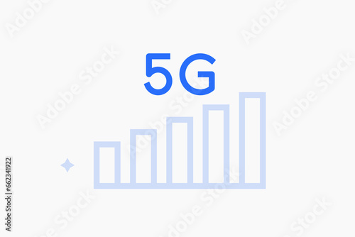  5g internet illustration in flat style design. Vector illustration.
