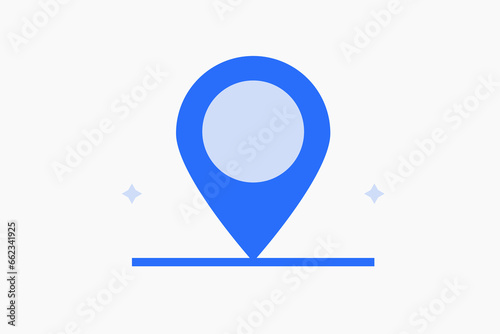 map pointer illustration in flat style design. Vector illustration.
