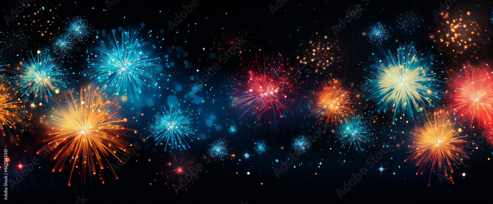 firework background illustration, generative AI