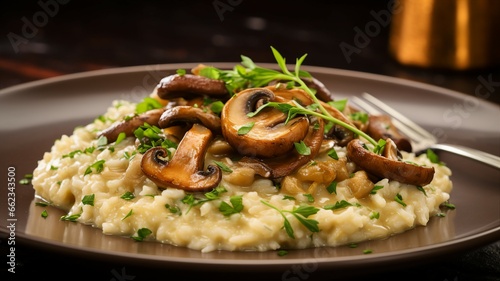 Creamy Mushroom Risotto with Parmesan