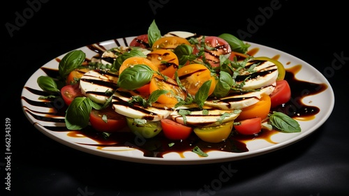Crisp and Colorful Caprese Salad with Balsamic Glaze © Michael