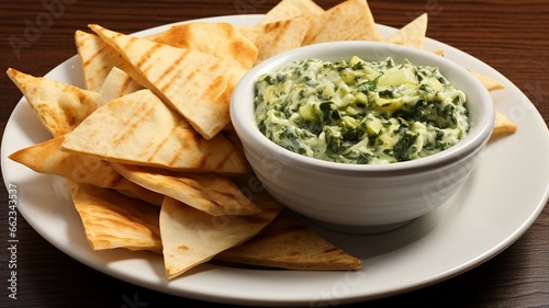 Creamy Spinach and Artichoke Dip with Tortilla Chips