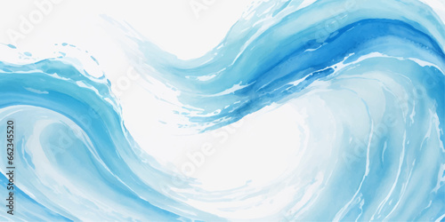 abstract soft blue and white abstract water color ocean wave texture background. Banner Graphic Resource as background for ocean wave and water wave abstract graphics  © Ghost Rider