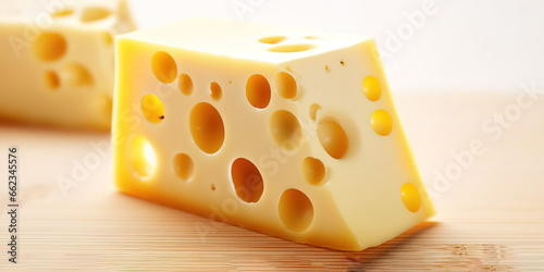 cheese on white background. generative AI