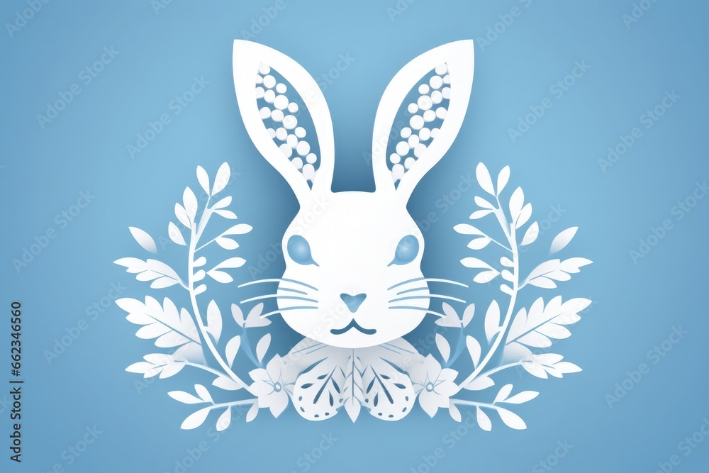 Ilustration Easter bunny rabbit with painted egg. Easter holiday concept. Ilustration Easter bunny rabbit with painted egg. Easter holiday concept.