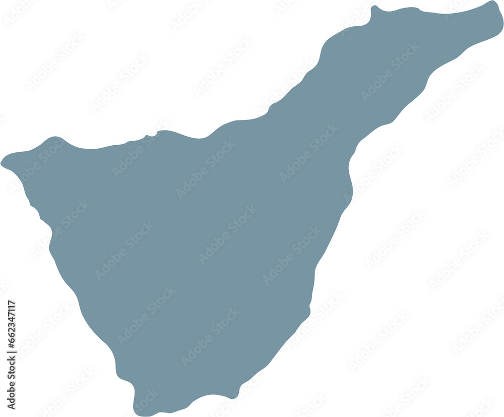 Obraz premium doodle freehand drawing of tenerife island map.