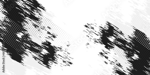 Vektor tekstur hitam dan putih kasar. Tekstur overlay tertekan. Latar belakang Grunge. Efek bertekstur abstrak. Ilustrasi Vektor photo