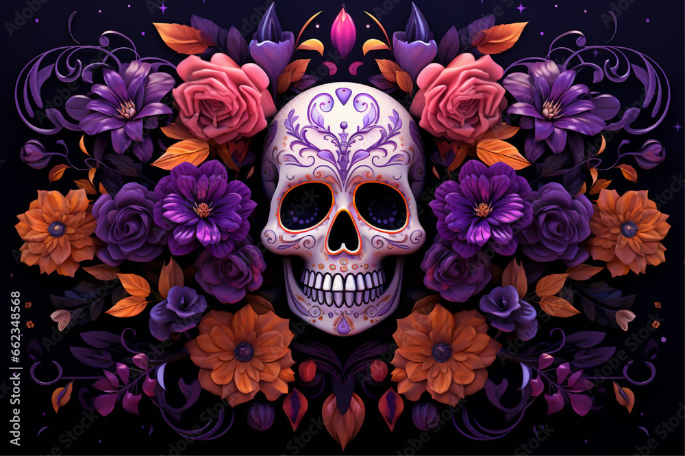 gradient dia de muertos celebration background, happy dia de muertos on purple background, day of the dead flowers card, dia de muertos theme gradient dia de muertos celebration background, happy dia de muertos on purple background, day of the dead flowers card, dia de muertos theme