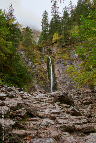 Fototapeta Naklejka Na Ścianę i Meble -  Siklawica waterfall, Tatry Mountains, Poland, Zakopane, nature, hills, autumn