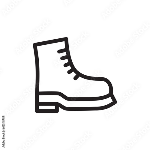 Boots icon. Boots sign. Boots symbol vector pictogram. Boot sign. UX UI icon