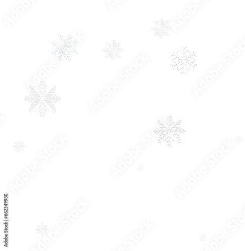 Free vector snowy background with falling snowflakes