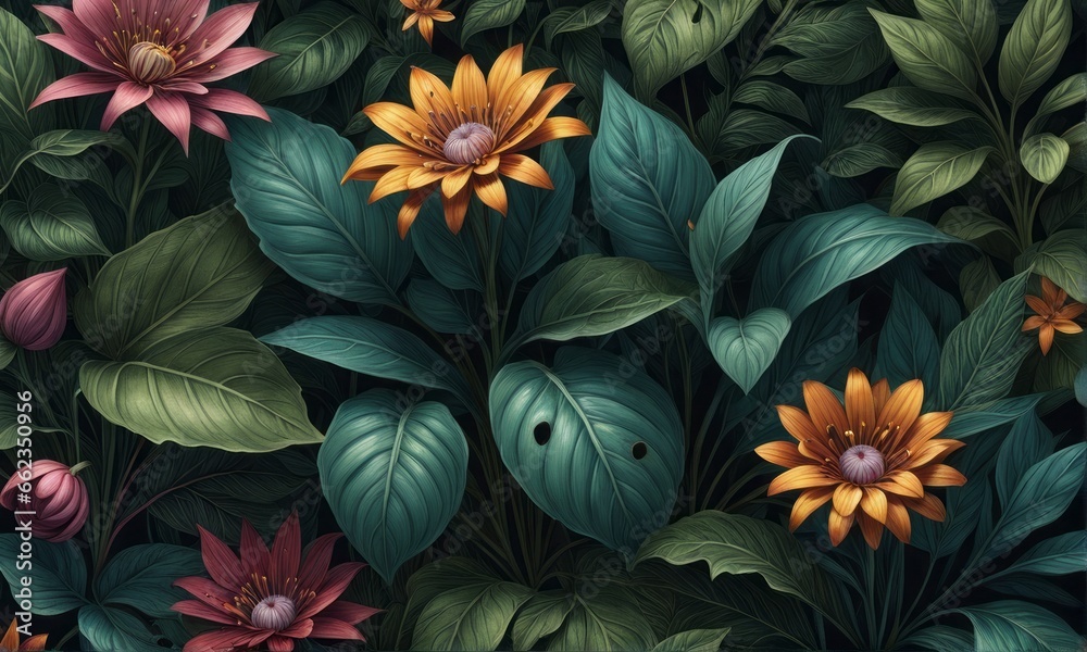 3d rendering of a beautiful tropical background for wallpaper 3d rendering of a beautiful tropical background for wallpaper 3d rendering of beautiful flowers