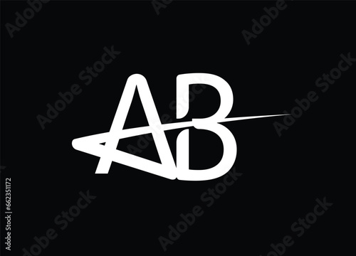 AB letter logo design and monogram logo